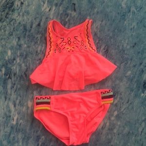 Neon Coral Tween Bikini size 10